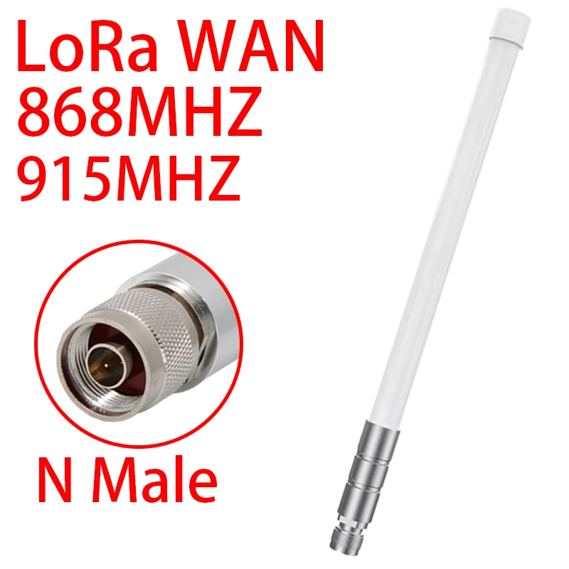 

LoRa 915MHz 868MHz Antenna Meshtastic Helium Hotspot Outdoor N Male Omni Fiberglass Long-distance Receiving Antennas White