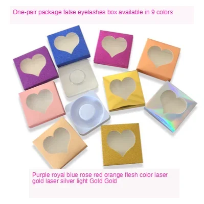 NEW 100 set wholesale false eyelash packaging box fake 3D mink eyelashes round box faux cils lash strip empty case