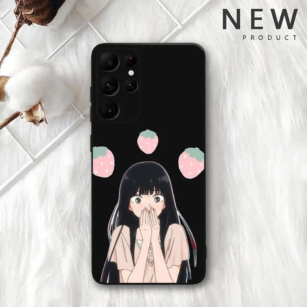 Casing Ponsel Kimi Ni Todoke Sawako untuk Samsung S 25,24,23,22,30,21,10,9,Ultra,Plus,Lite,FE,4,5G Casing Lembut Hitam