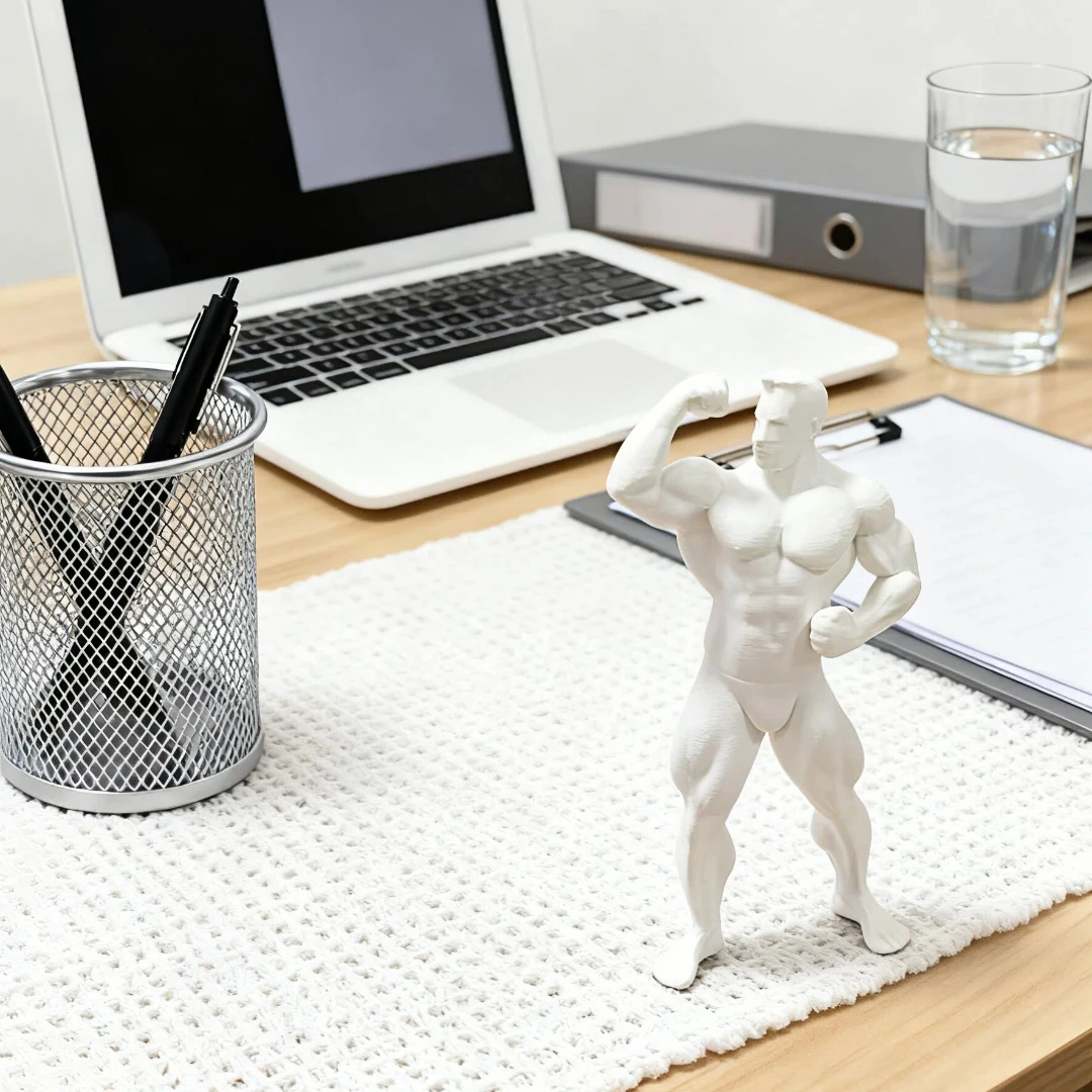 Miniature muscular man model desktop ornament; strong sense of fitness style desk decoration; home art small ornament.