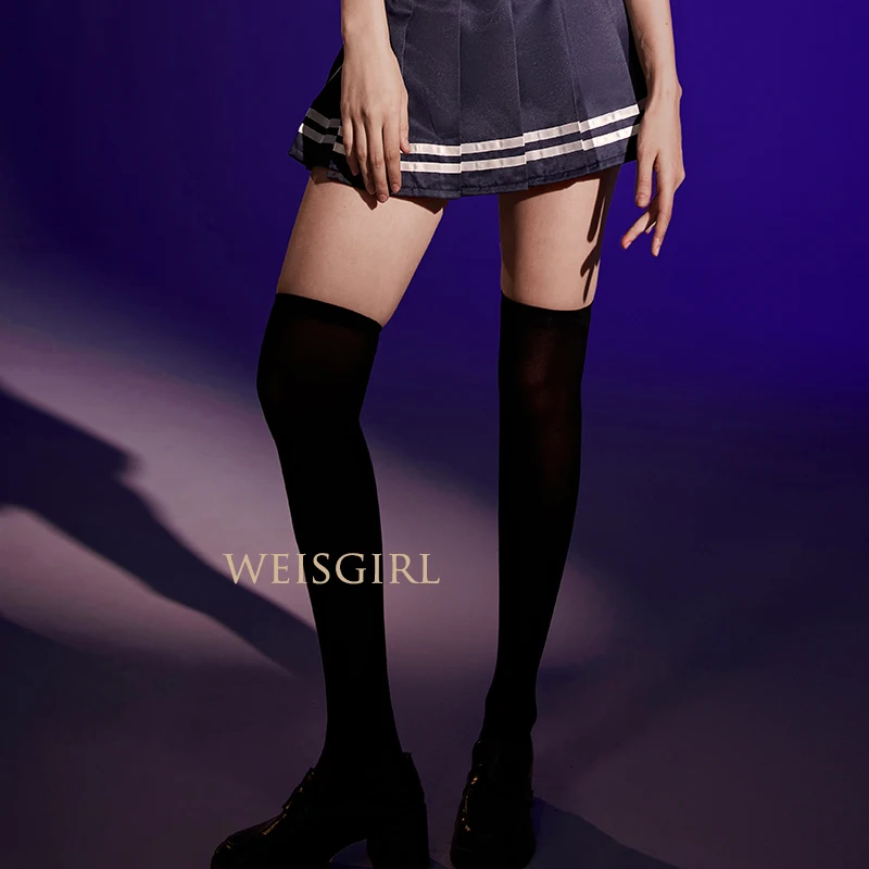 

High-Tube Velvet Thigh High Socks Pure Color Student JK Over-knee Slimming Long Tube Socks Cosplay Japanese Style Home Comfort