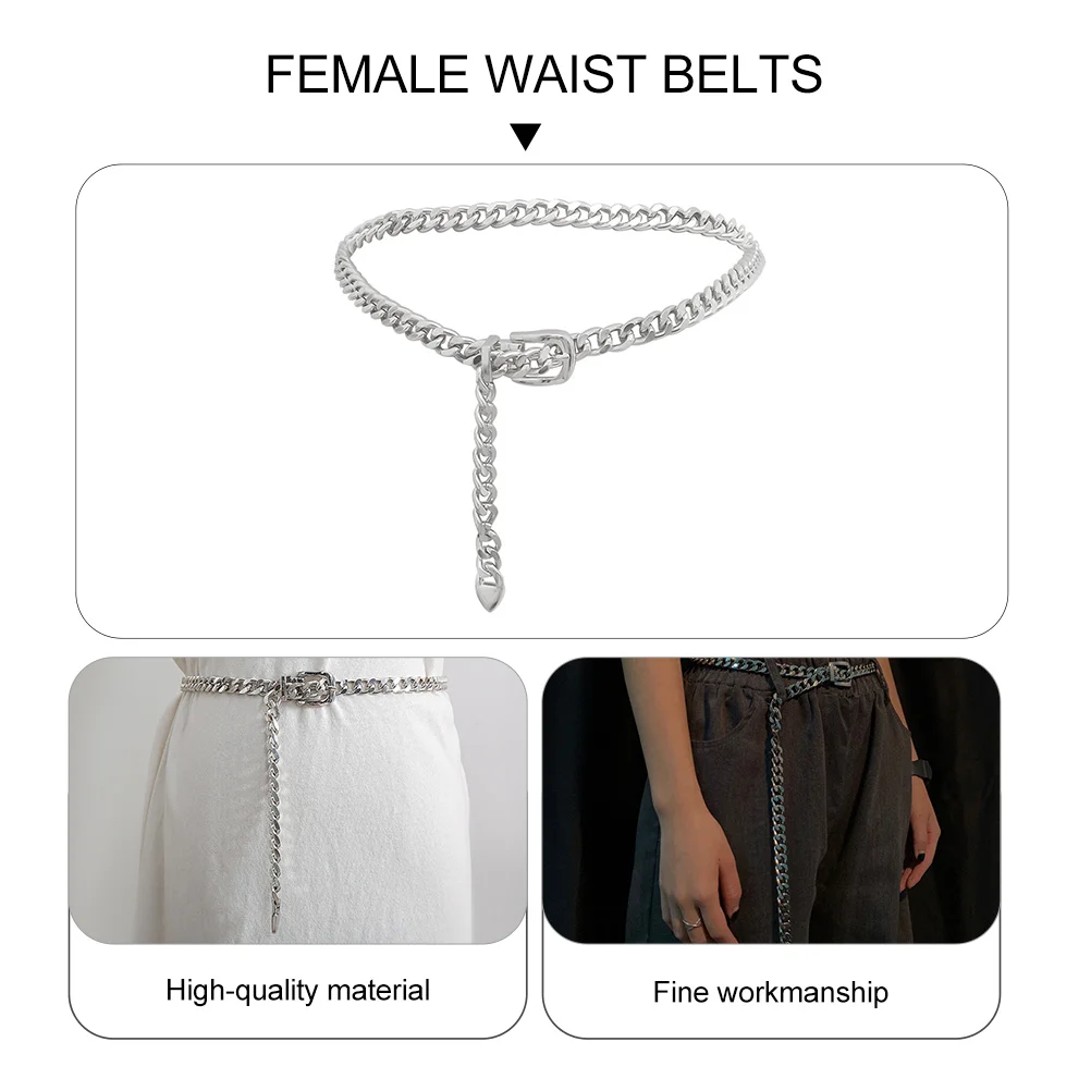 

1pc Metal Punk Style Body Chain Belt For Women Beach Party Elegant Durable Fashion Female Metal Waist Chain Waist Belt