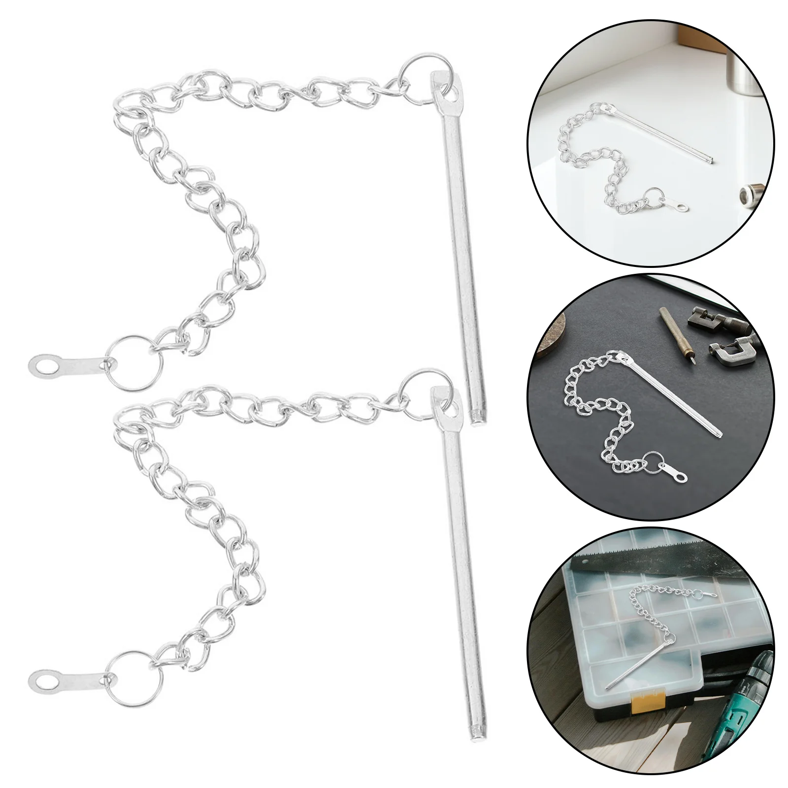 

2pcs Outdoor Umbrella Accessories: Patio Umbrella Parts Replacement Pin Chain For Garden Parasols Durable Fixing Wind Resistant