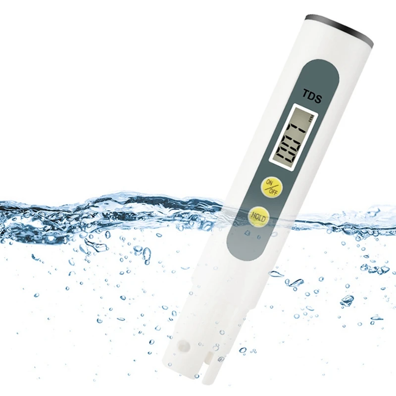 B62B TDS Meter Digital Water Tester 0-9990ppm for Drinking Water Home Well Tap Aquarium Hydroponics (No Battery)