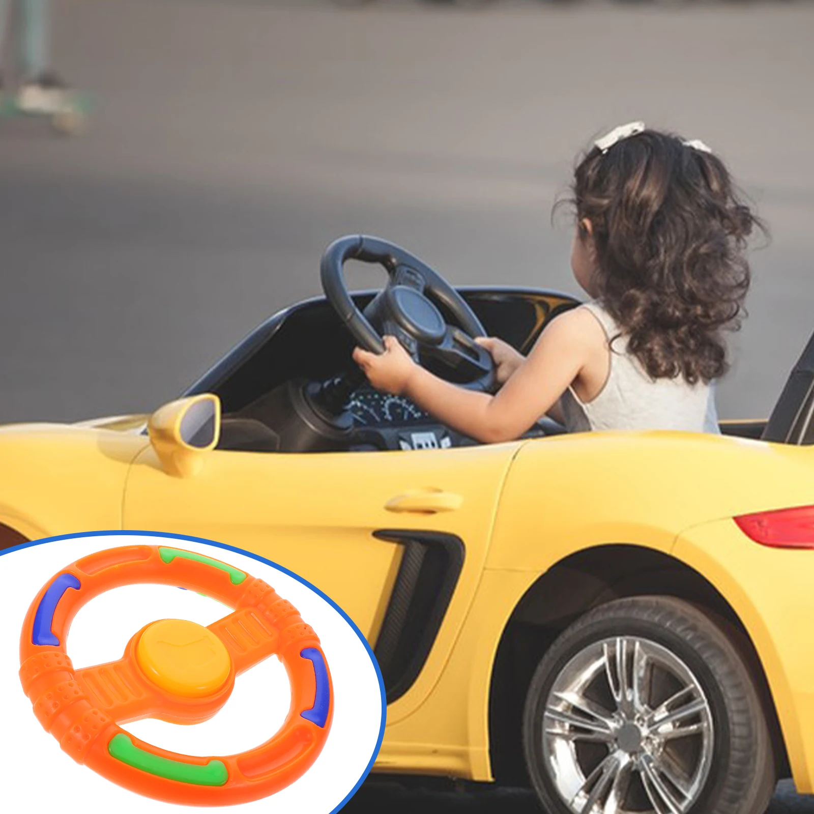 

Thickened Machine Steering Wheel Kids Toy Car Seat Accessories Plastic Wheels Toddlers Playground Toddler Steering Wheel Motor