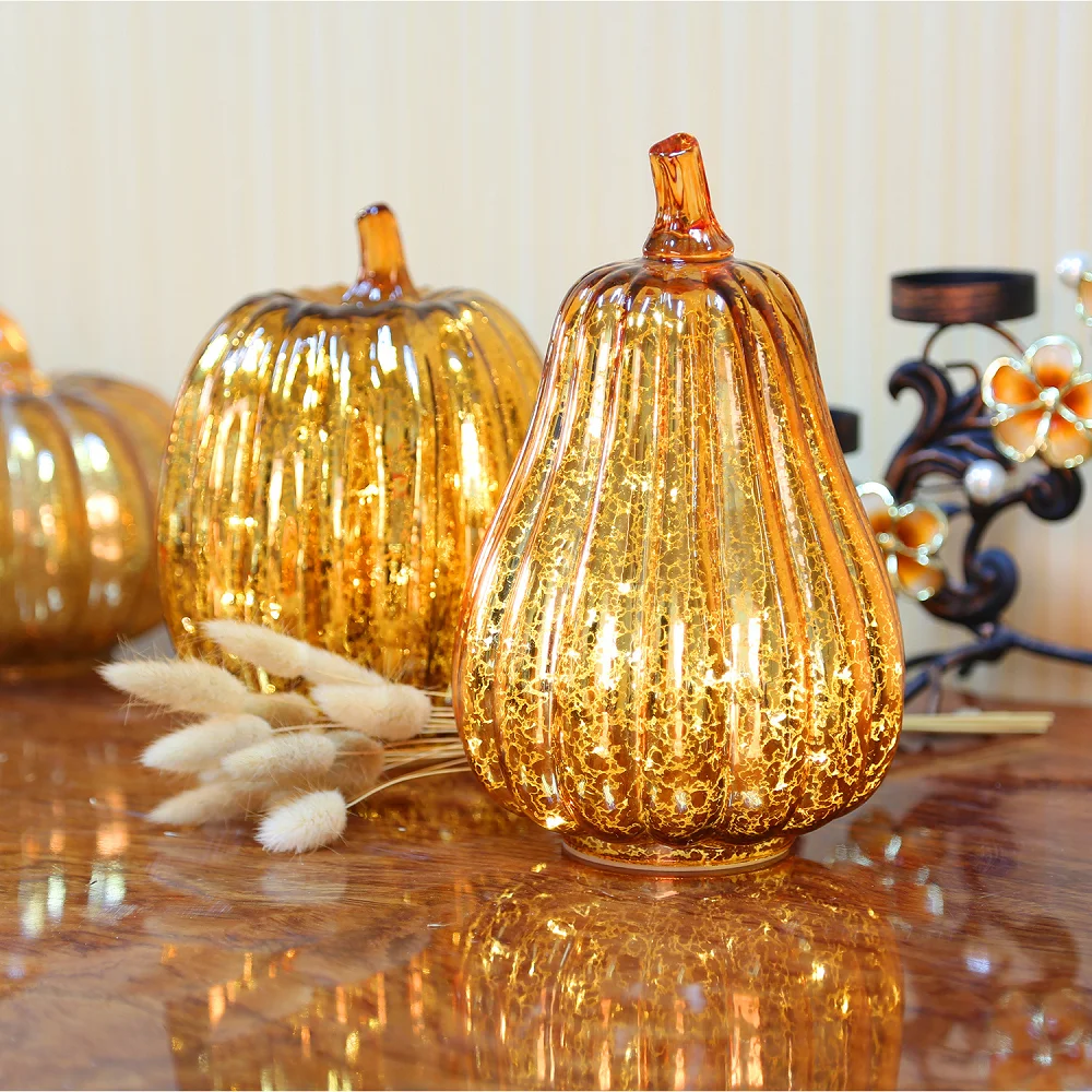 LED Pumpkin Lantern Lamp Glowing Delicate Halloween Decorative Nightlight Party Supplies for Thanksgiving Halloween Decorations