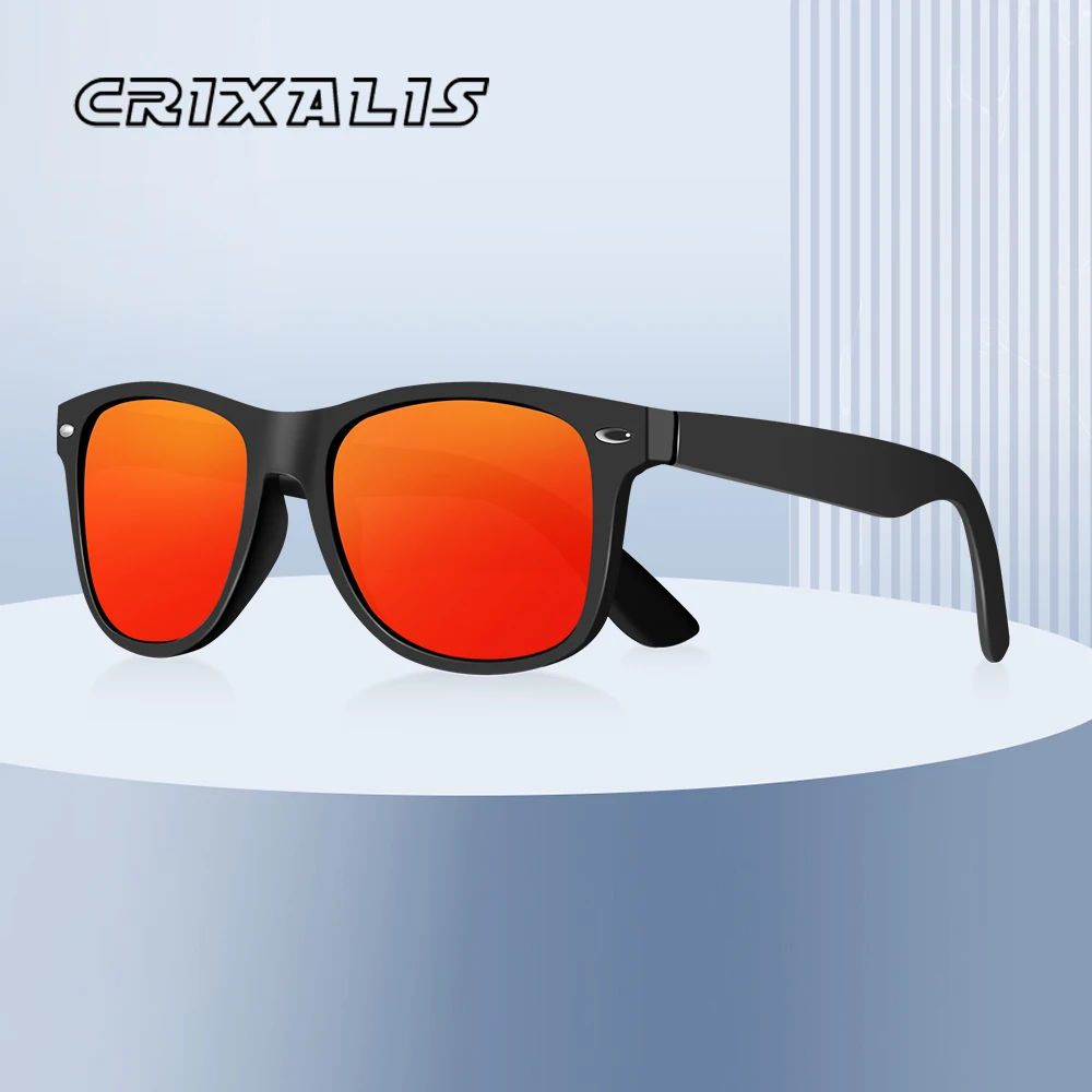 CRIXALIS Polarisierte Vintage-Sonnenbrille für Herren und Damen, Spiegel-Sonnenbrille, Retro-Fahren, Angeln, UV400-Schutz