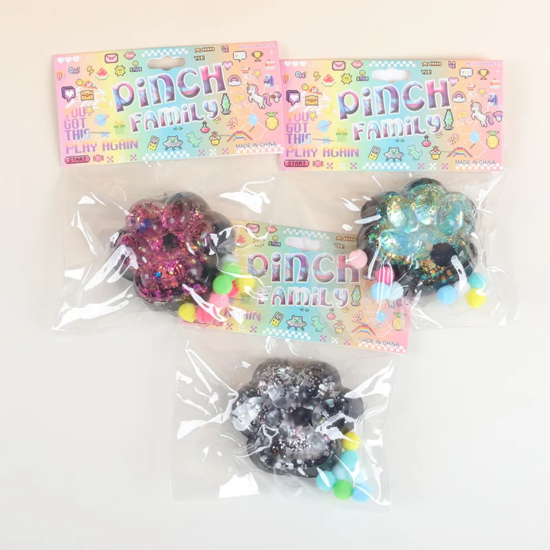 Bonito gato pata pitada alívio do estresse brinquedo simulação silicone macio descompressão artefato tpr brinquedos sensoriais lento rebote squeeze brinquedos