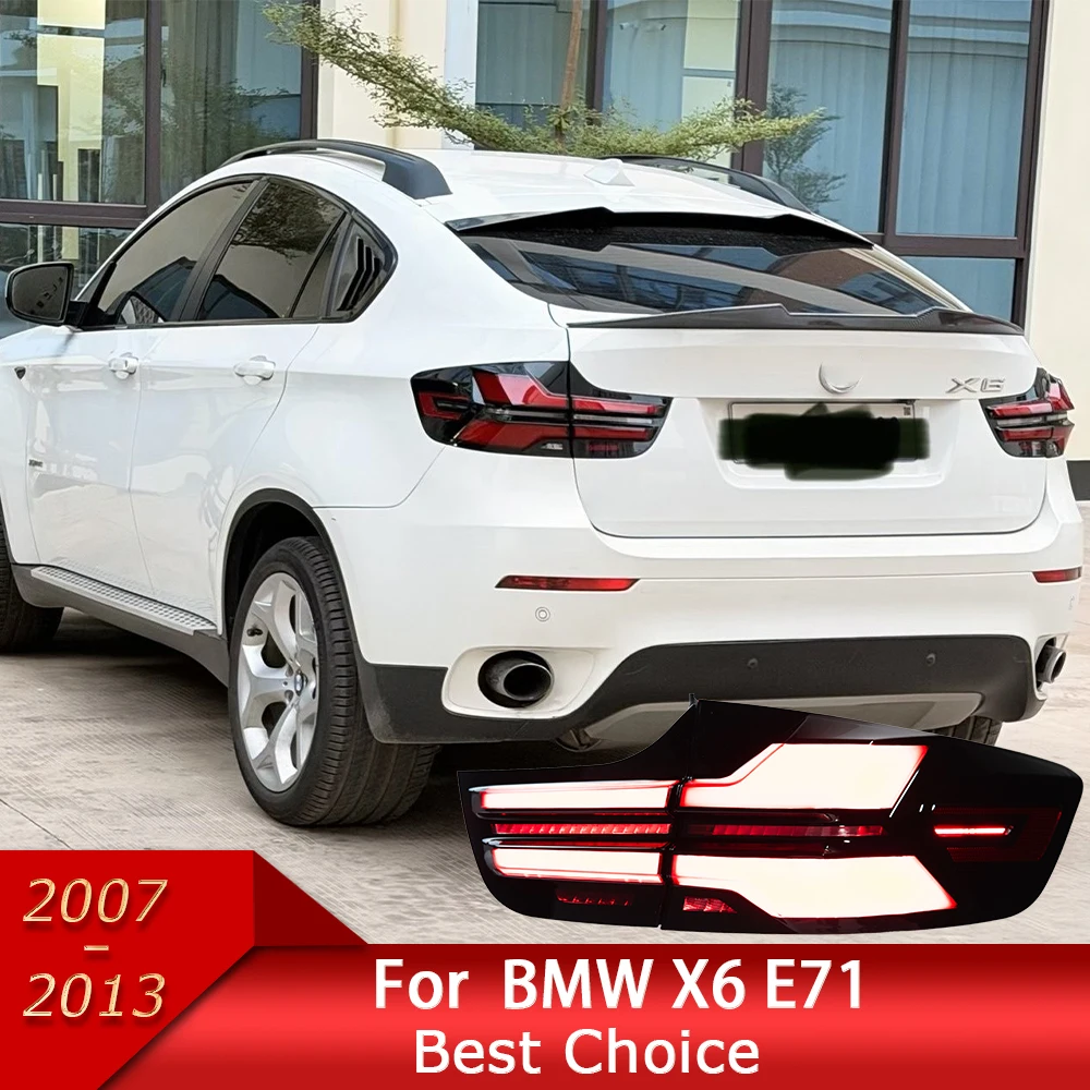 Car Lights for BMW X6 E71 2007-2013 LED Auto Taillight Assembly Upgrade 2023 High Configure Design Signal Lamp Tool Accessories