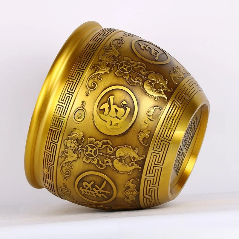 CZ brass relief cornucopia rice tank home handicraft ornament