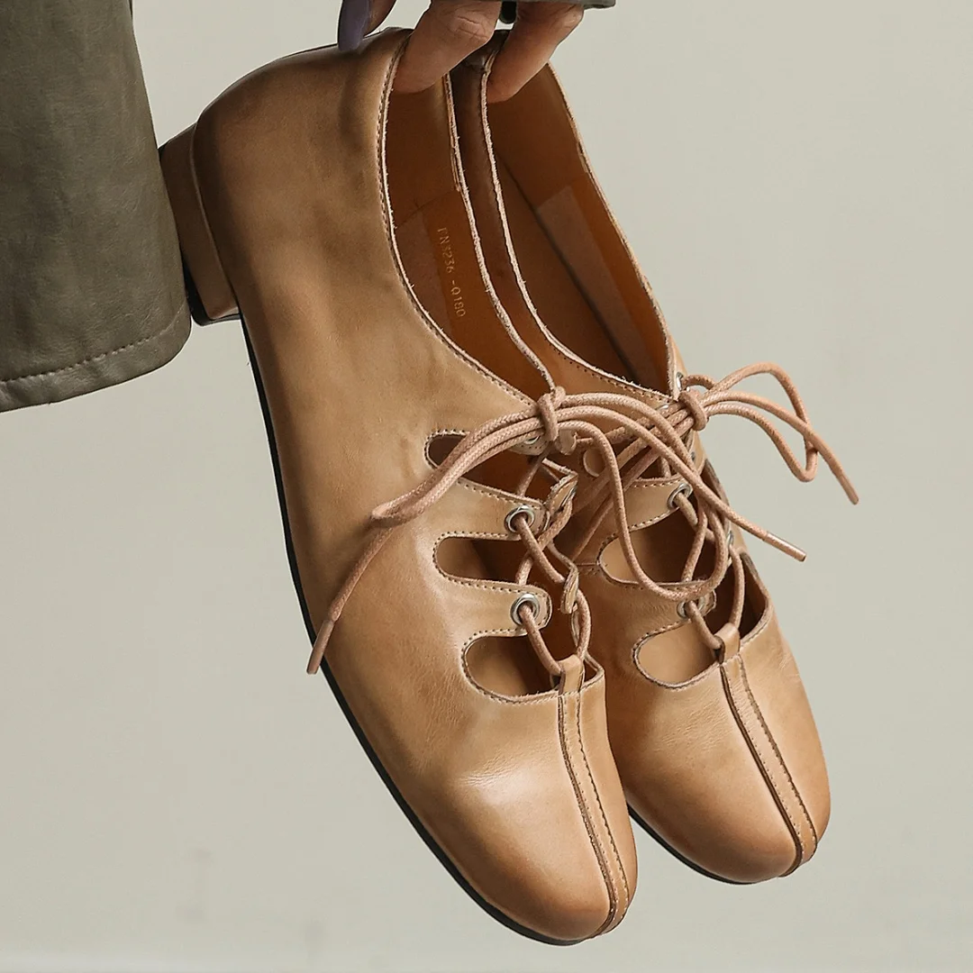 

Женские туфли-оксфорды Danxuefei 2026: новинка весенней коллекции, из натуральной кожи, с перфорацией, на шнуровке, с круглым носком, высококачественные, мягкие, комфортные, на каждый день, 3 размера