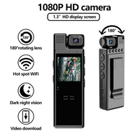 4K HD Portable Mini Action Camera Wifi Back Clip 180° Rotatable IR Night Vision Sports Camera Travel Biker Video Recorder