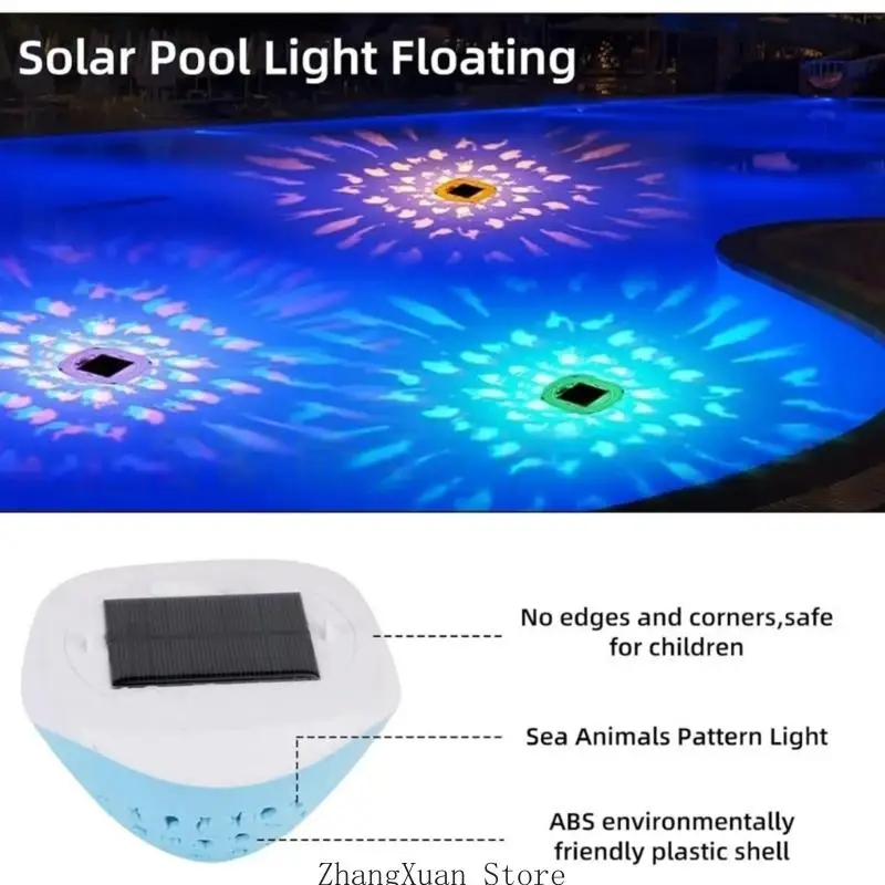 3xuf Solar Pool Lights avec unique Piscine Party Lights Abs Texture