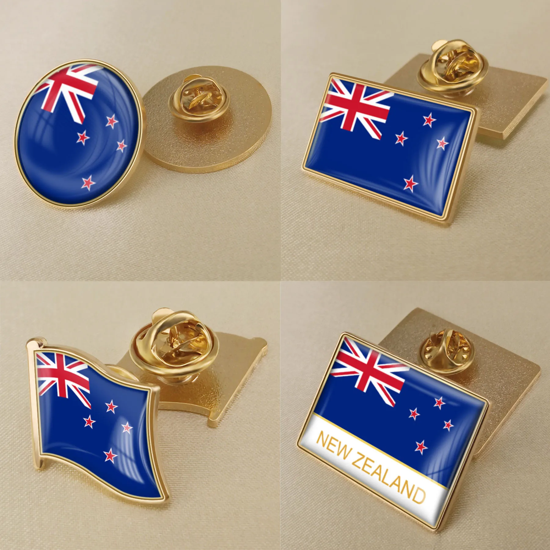 New Zealand Flag National Emblem Brooch Badges Lapel Pins