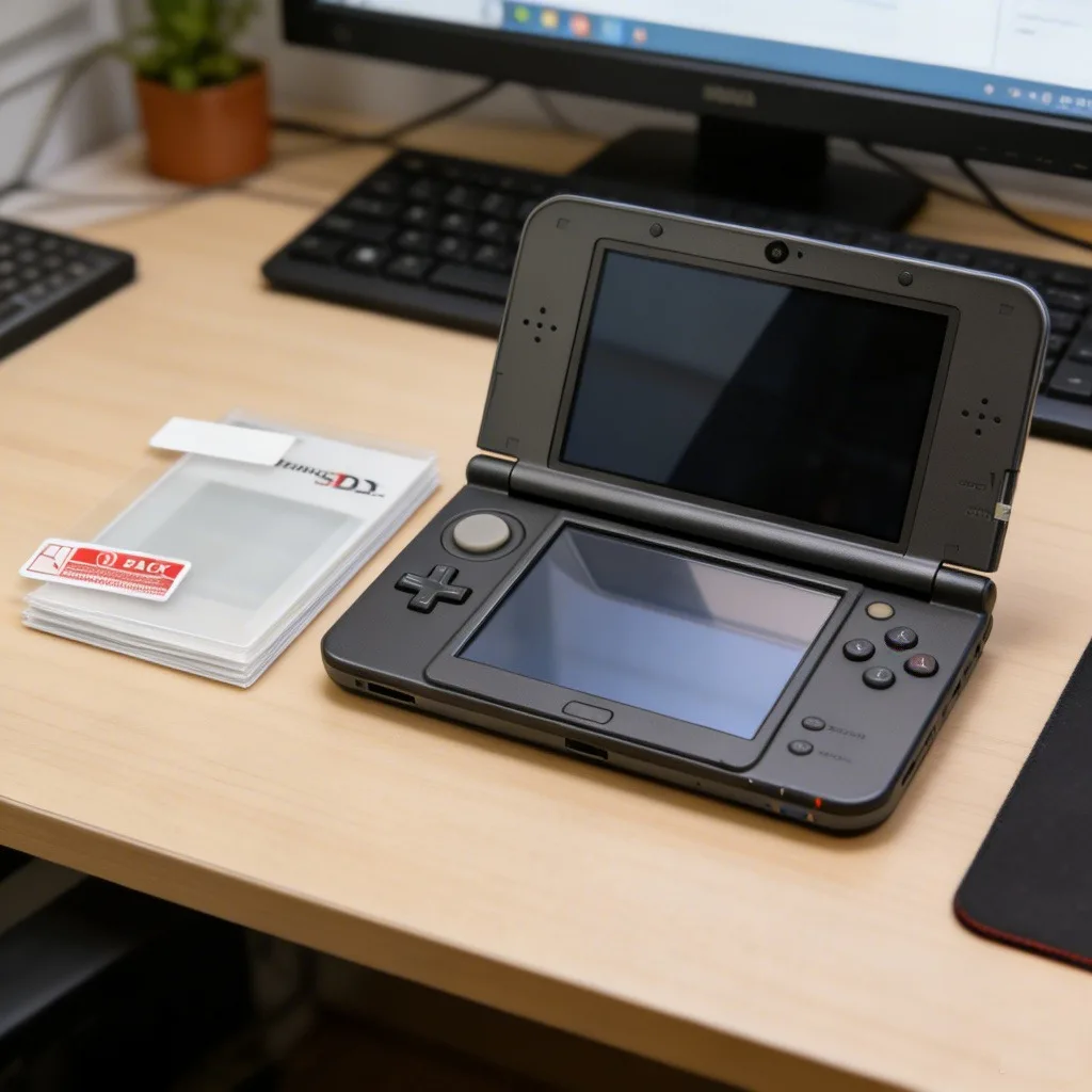 HD Klarer Bildschirmschutz für New Nintendo 3DS XL LL, Kratzfester Ober- und Unterseiten-Schutzfilm-Set für 3DS XL LL