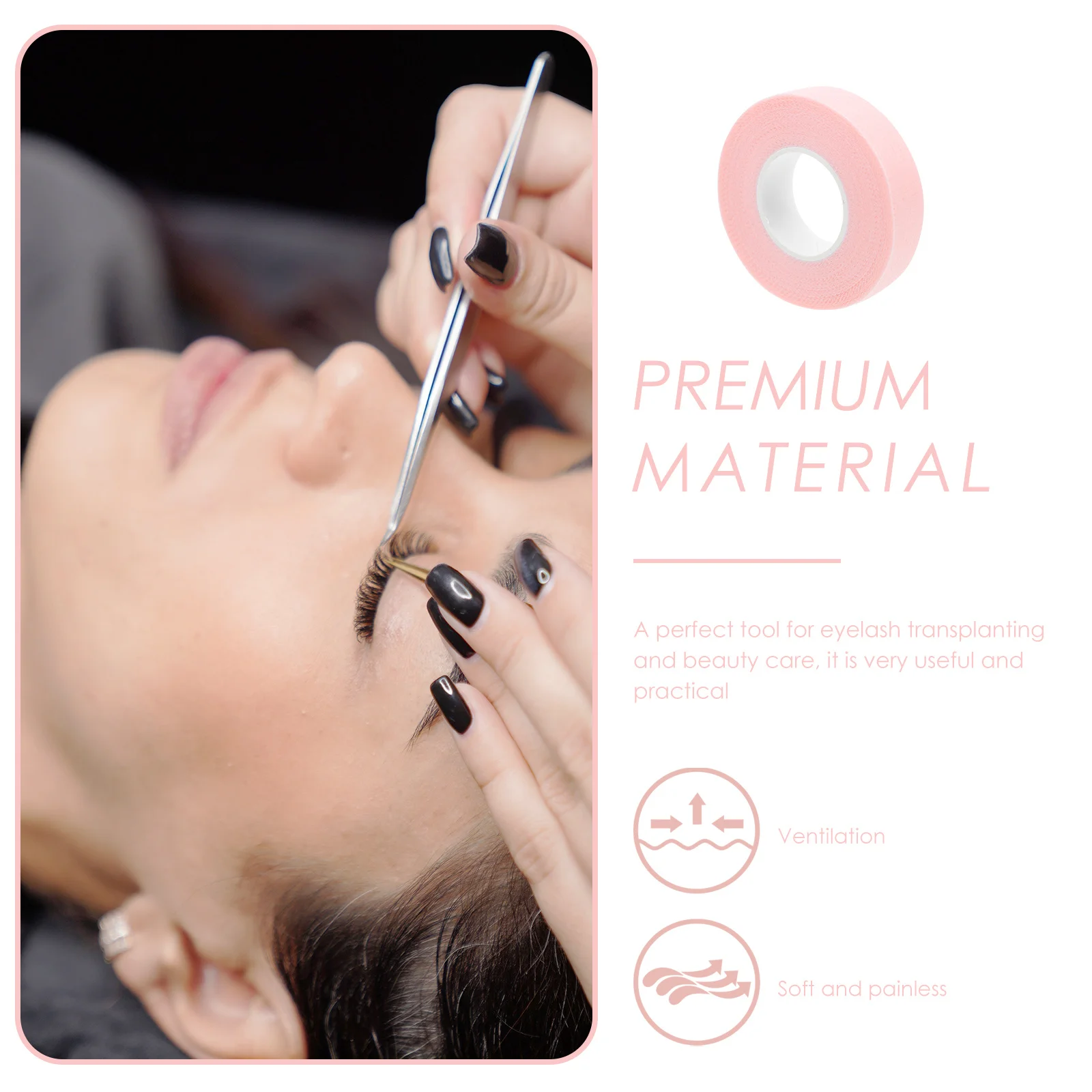 

6 Rolls Eyelash Grafting Tape Non-Woven Fabric Lash Extension Supplies Eye Skin Isolation Tape For Sensitive Skin Lash Tapes