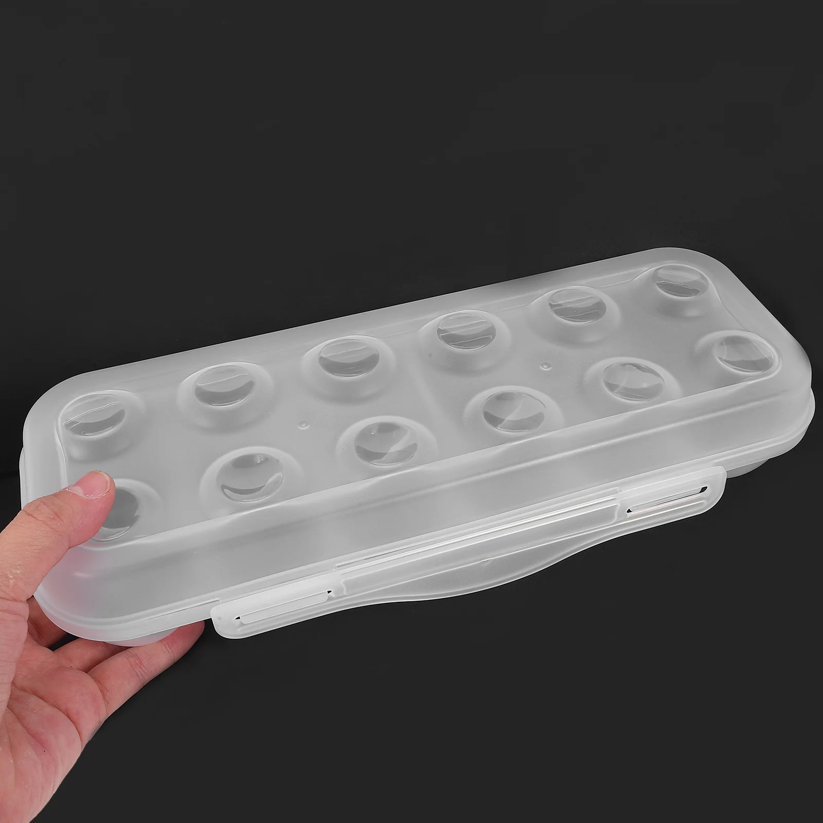 

2pcs 12 Grid Egg Box Transparent Fridge Egg Holder Shock Resistant Break Proof Plastic Container Storage ganizer