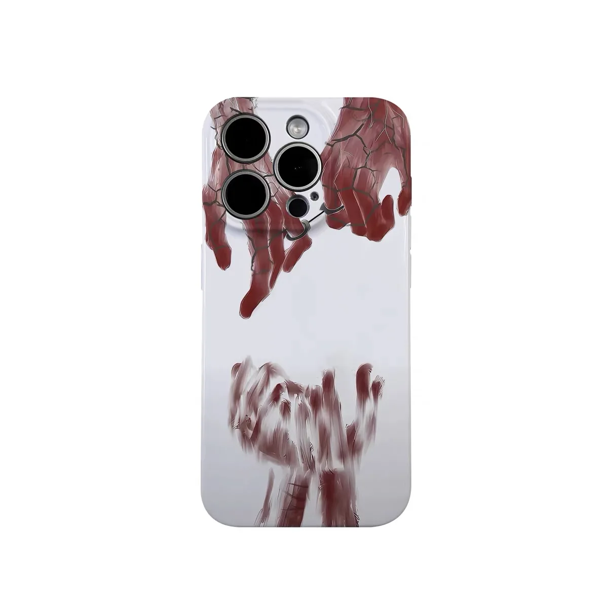 

Ins Dark Red Hand Vein Niche Case for IPHONE 17 16ProMax 15 14 13 12 11 PRO 16Plus Acrylic TPU Two in One Magnetic Phone Cases