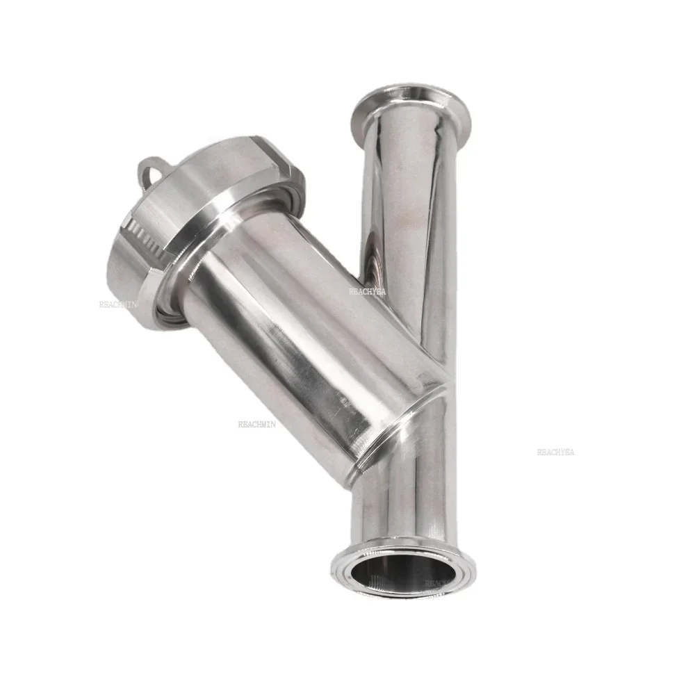 

3/4" 1" 1-1/4" 1-1/2" Pipe OD x 1.5" Tri Clamp Sanitary Y Shape Strainer Filter Valve SUS 304 Stainless