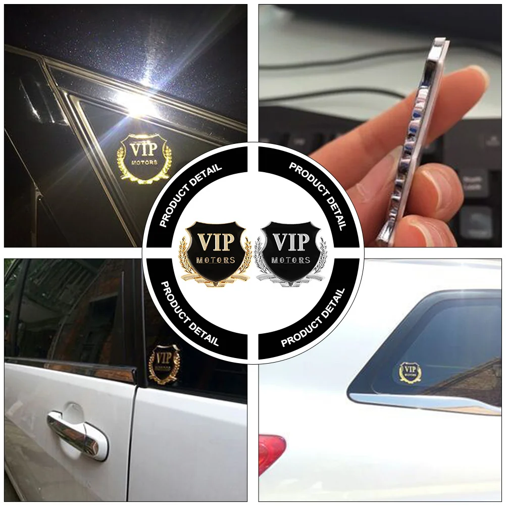 

2 шт. металлическая наклейка с боковым логотипом Vip, значок на дверь автомобиля, окно, наклейка на кузов, автодекор, автомобильный металлический логотип, стильный авто значок