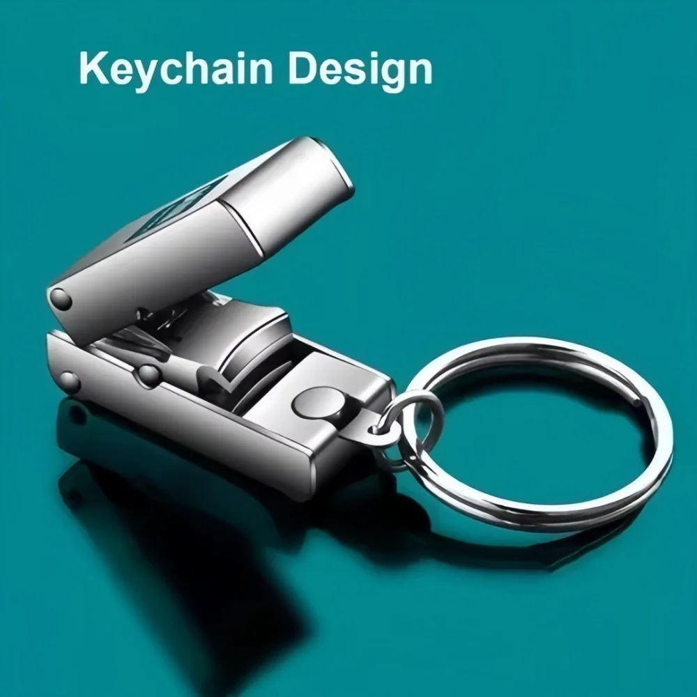 Creativity Mini Nail Clippers Collapsible Portable Travel Fingernail Scissors with Keychain Stainless Steel Manicure Accessories