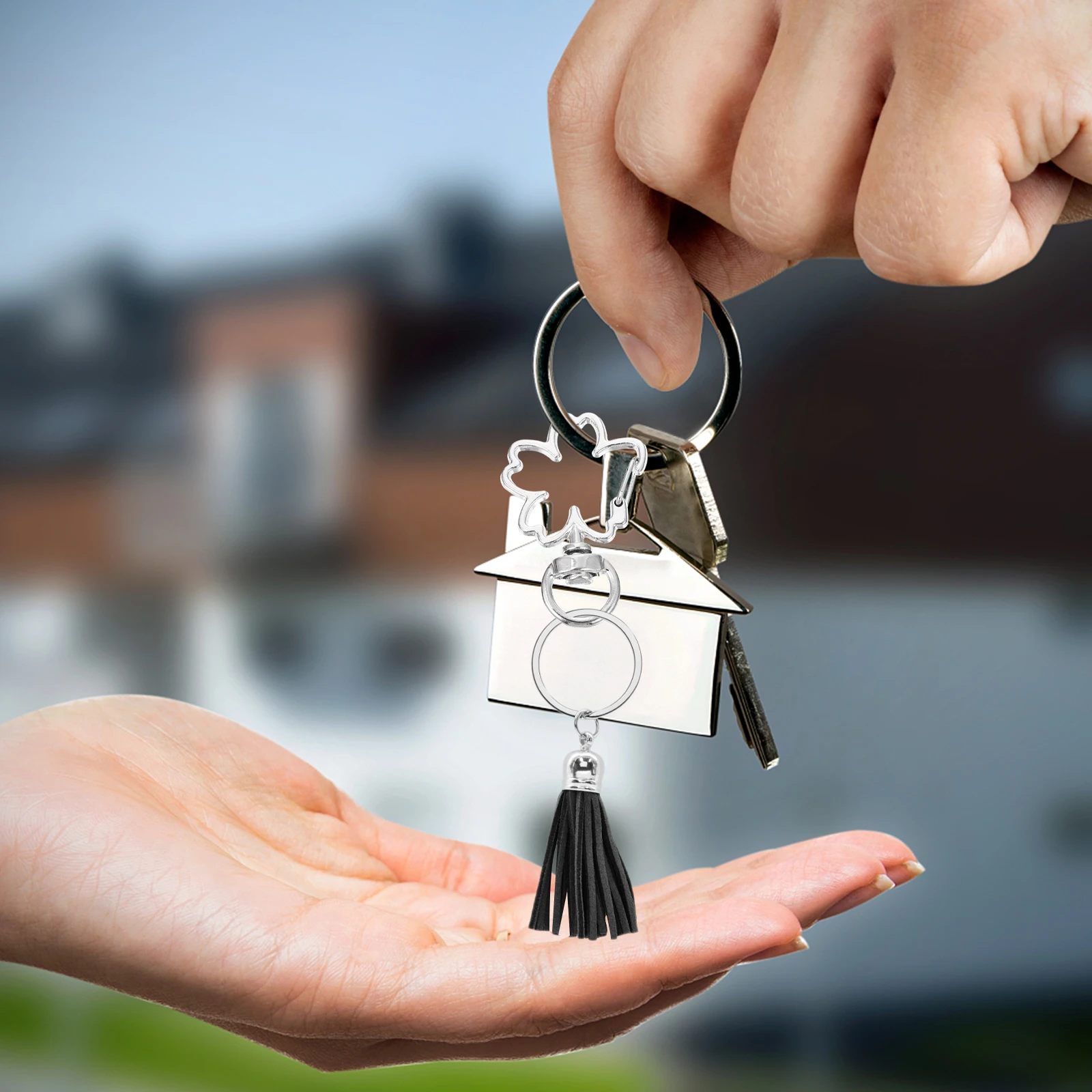 

10pcs Sakura Keychain Clasp Metal Spring Snap Hook For Diy Jewelry Making Lanyard Swivel Clasps Key Ring Buckles Hanging