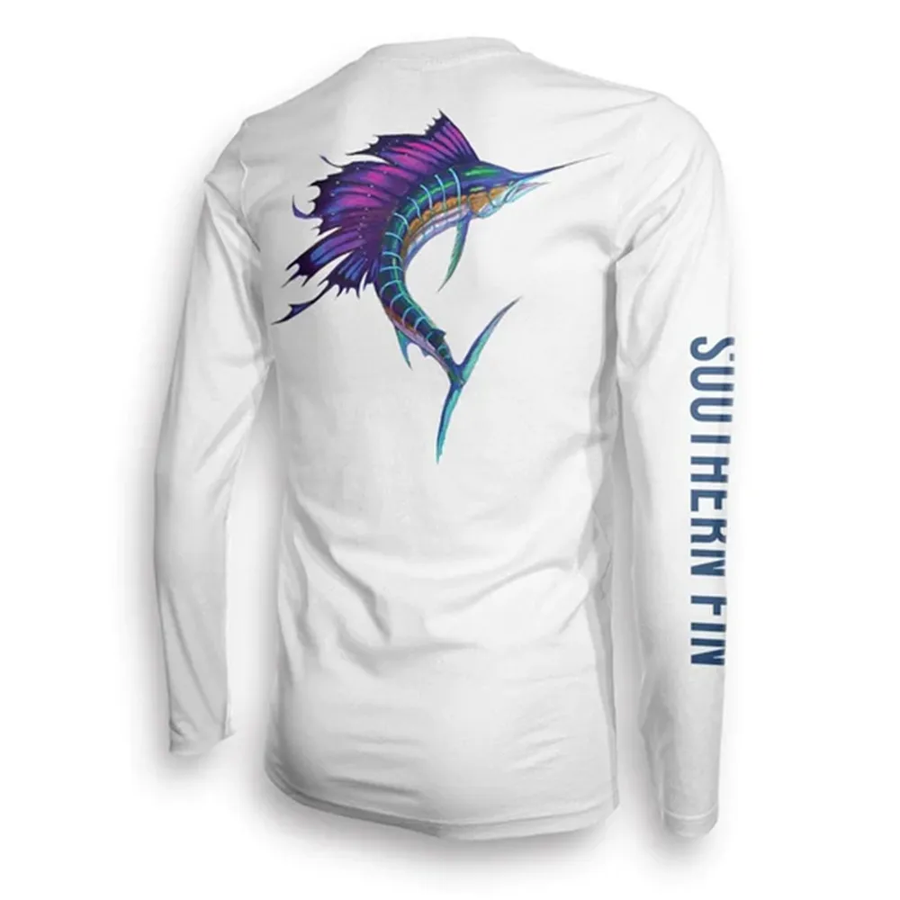 SOUTHERN FIN Fishing Shirt UPF Sun Protection Breathable Long Sleeve Shirt Breathable Quick Dry Anti-UV Outdoor Fishing Jersey - Image 4