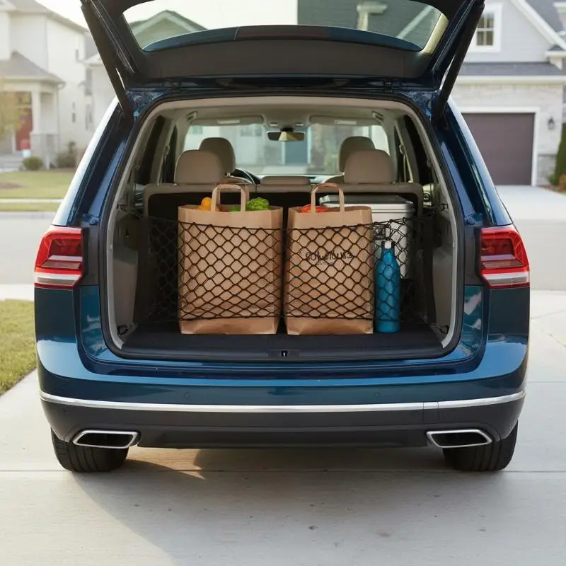 Efficient Universal SUV Cargo Net Trunk Organizer Mesh Flexible for Maximum Storage Needs