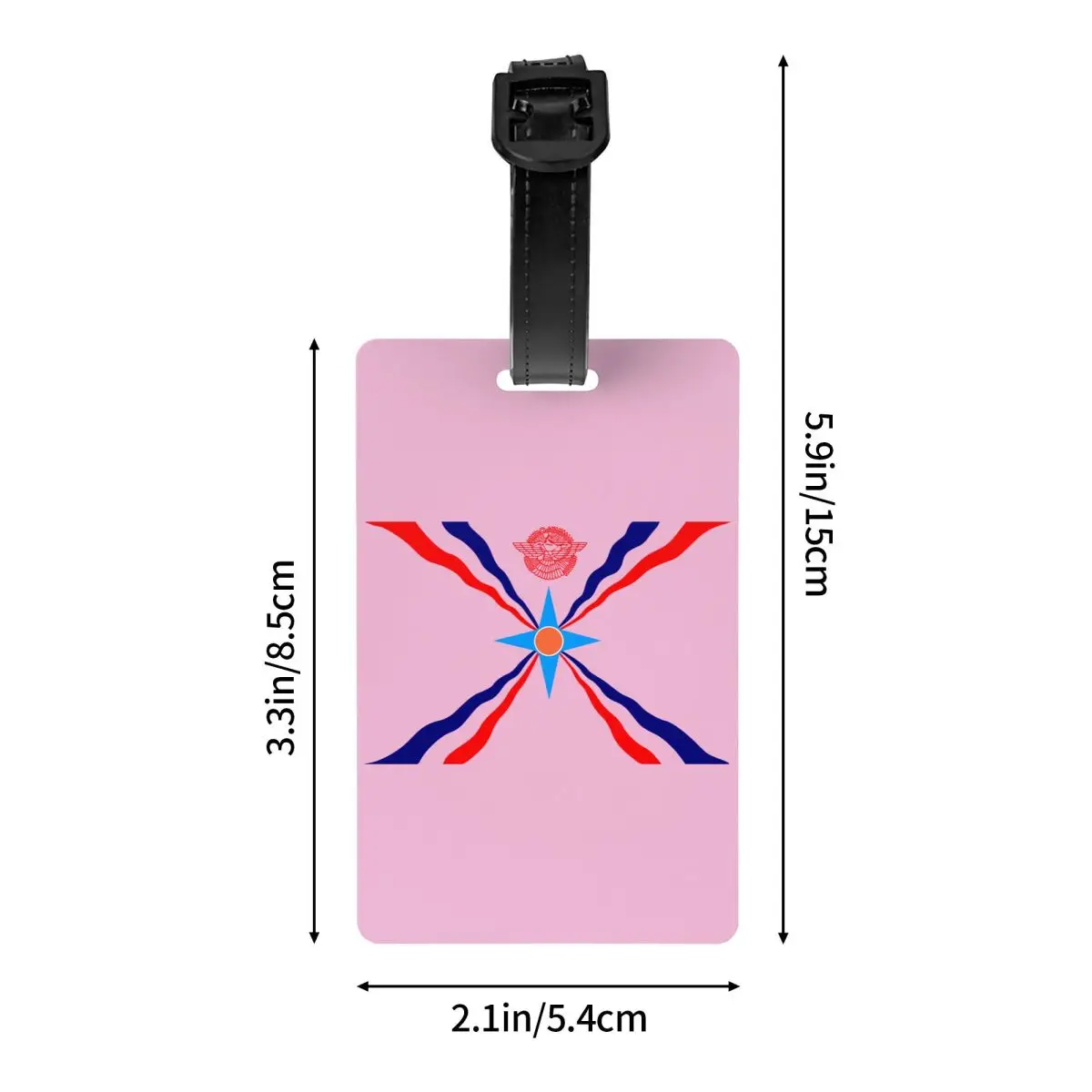 맞춤형 아시리안 국기 수하물 태그, 여행 가방, 아라망, 자랑스러운 개인 정보 보호 커버, ID 라벨