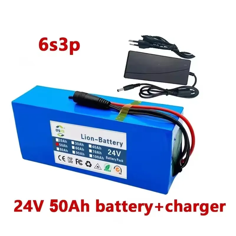 24V 30Ah 6s3p 18650 lithium battery 24V 30000mAh lithium-ion battery pack+charger image 3