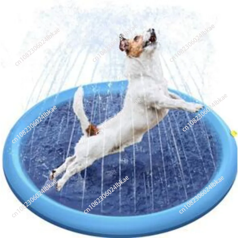 Dog Splash Pad 79Inch Pvc Extra Large Thick Anti-Slipdog Sprinkler Play Pad Summer Outdoor Play Water Pet Toys for Children Gift