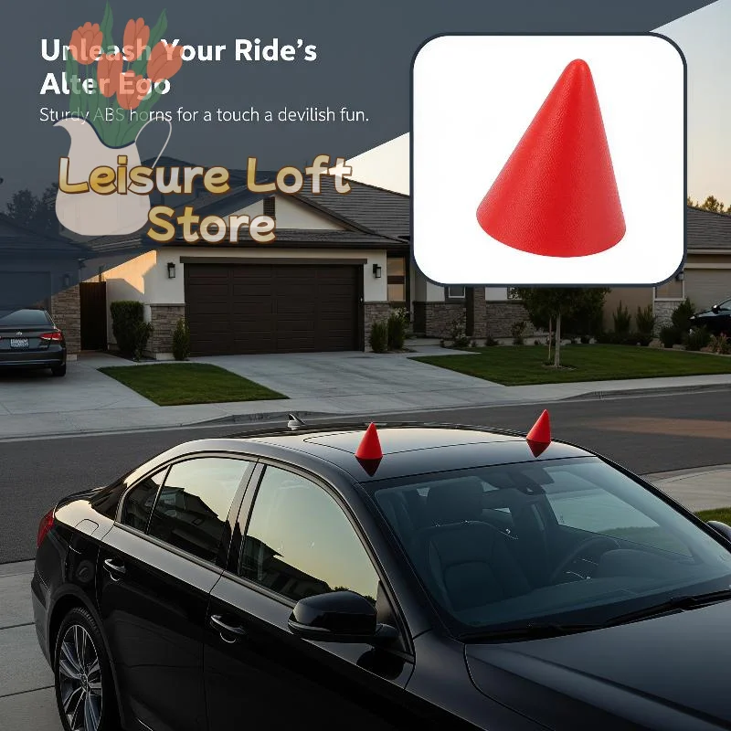 Anti-Collision Car Door Sticker Red Mini Conical Silicone Devil Angle Self-Adhesive Waterproof for Auto Bumper Protection
