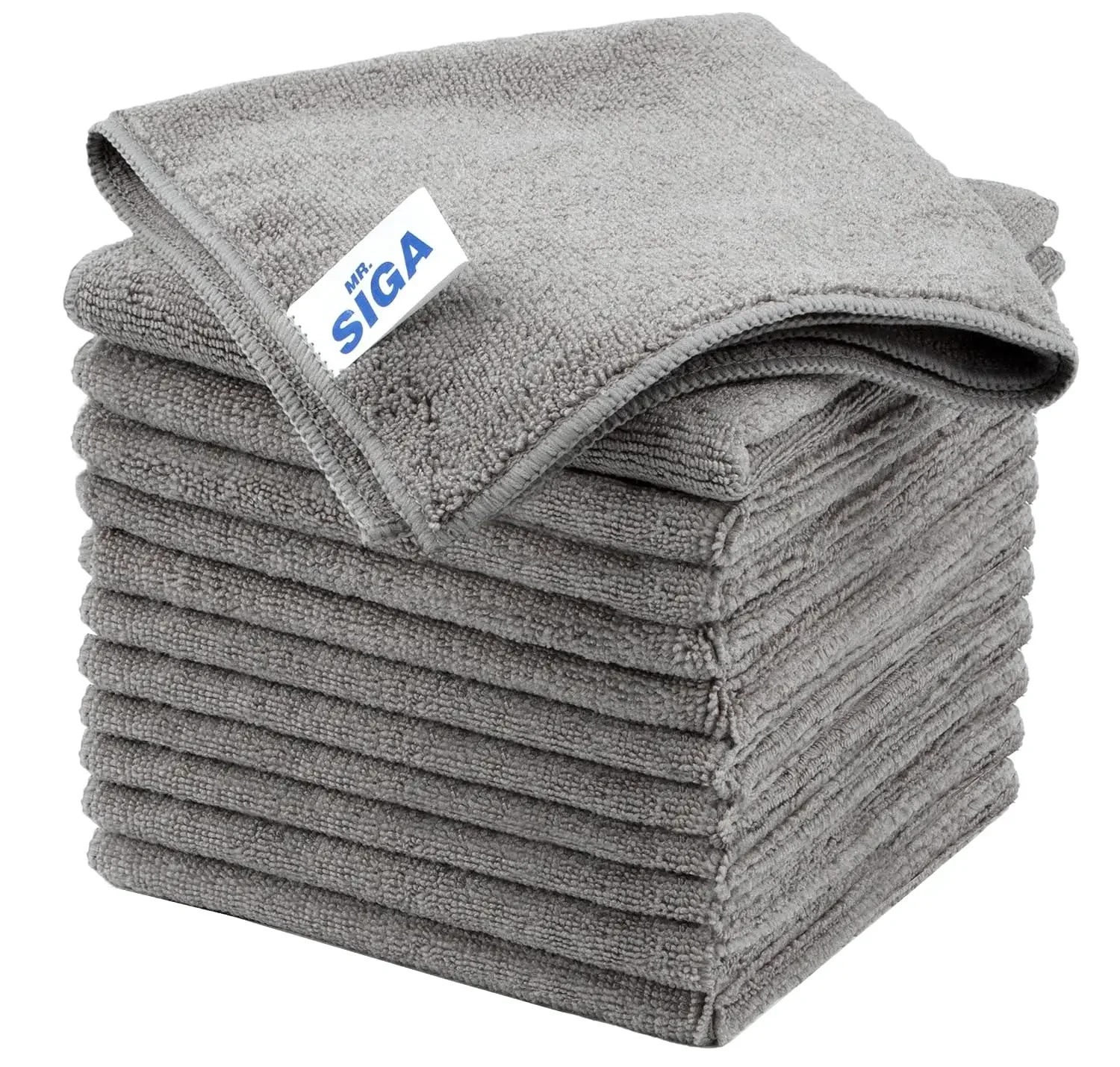 

Microfiber Cleaning Cloth, All-Purpose Microfiber Towels, Streak Free Cleaning Rags, Pack of 12, Grey, Size 32 x 32 cm(12.6 x 12.6 inch)