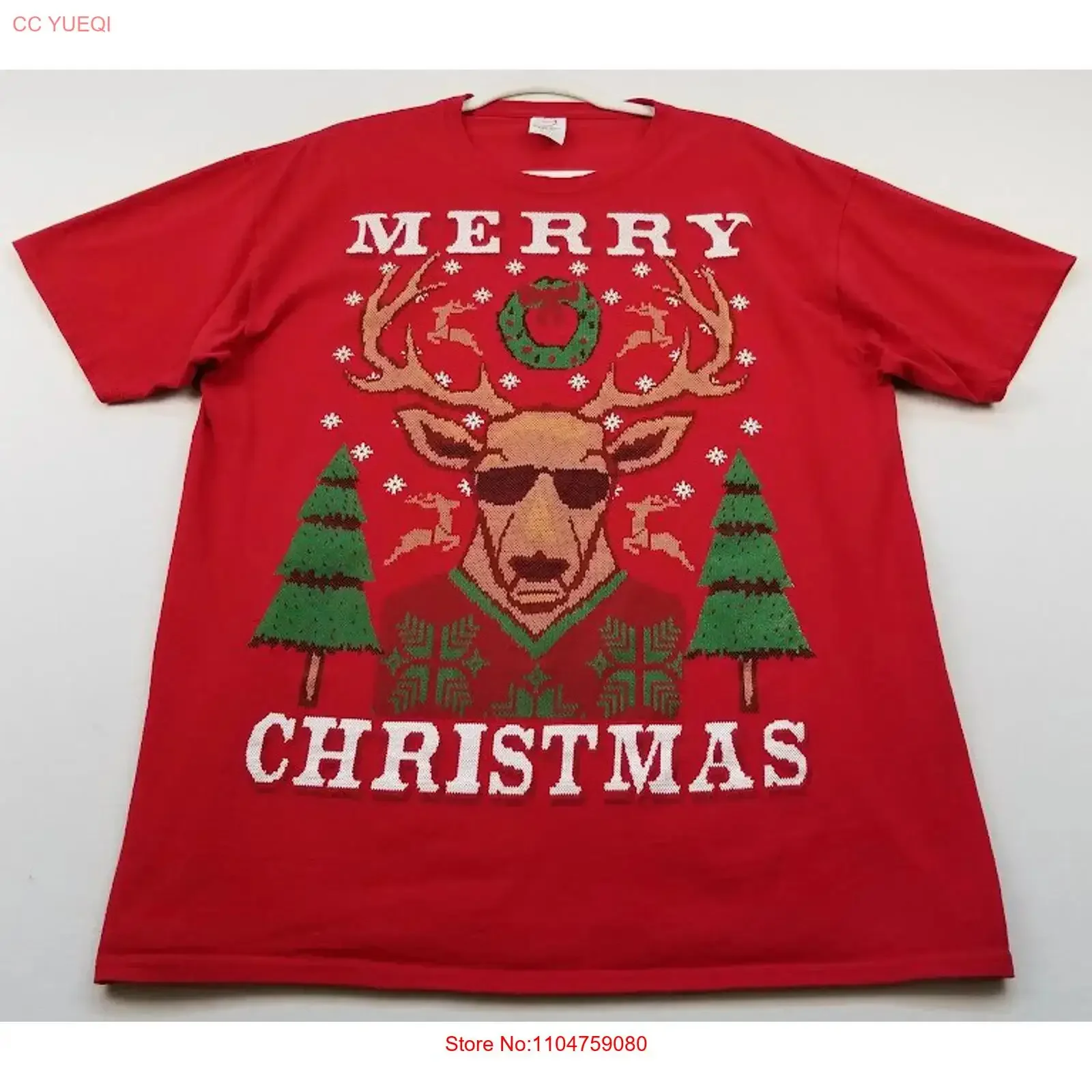 Dec 25th Christmas T Shirt Men s Extra Large XL Red Reindeer s vintage Washed Stylish Top For Everyday Wear graphic homme