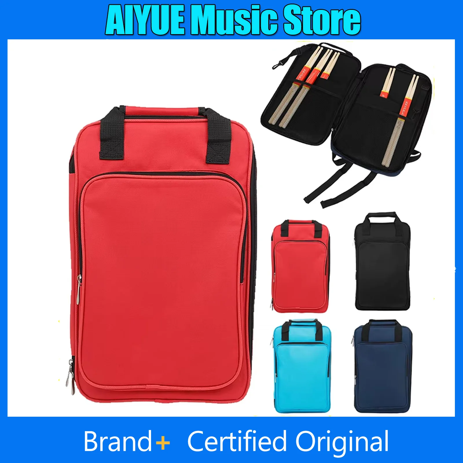 Tas Stik Drum Kain Oxford Kantong Penyimpanan Paket Stik Drum Tahan Air Kapasitas Besar Stik Drum Tas Bahu Ganda Bagian