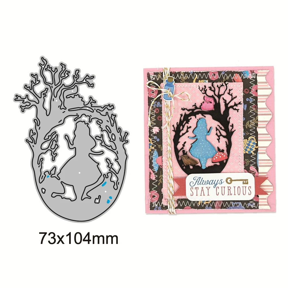 Wooded Wonderland Metal Cutting Die Cartoon Characters Die Cuts for Disney-Themed Crafts Cards, Scrapbooks, Gifts, Journals