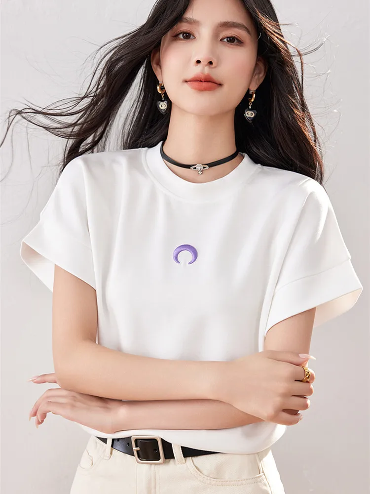 

Женские топы в японском стиле, Повседневная футболка, летний женский топ с коротким рукавом, белые футболки