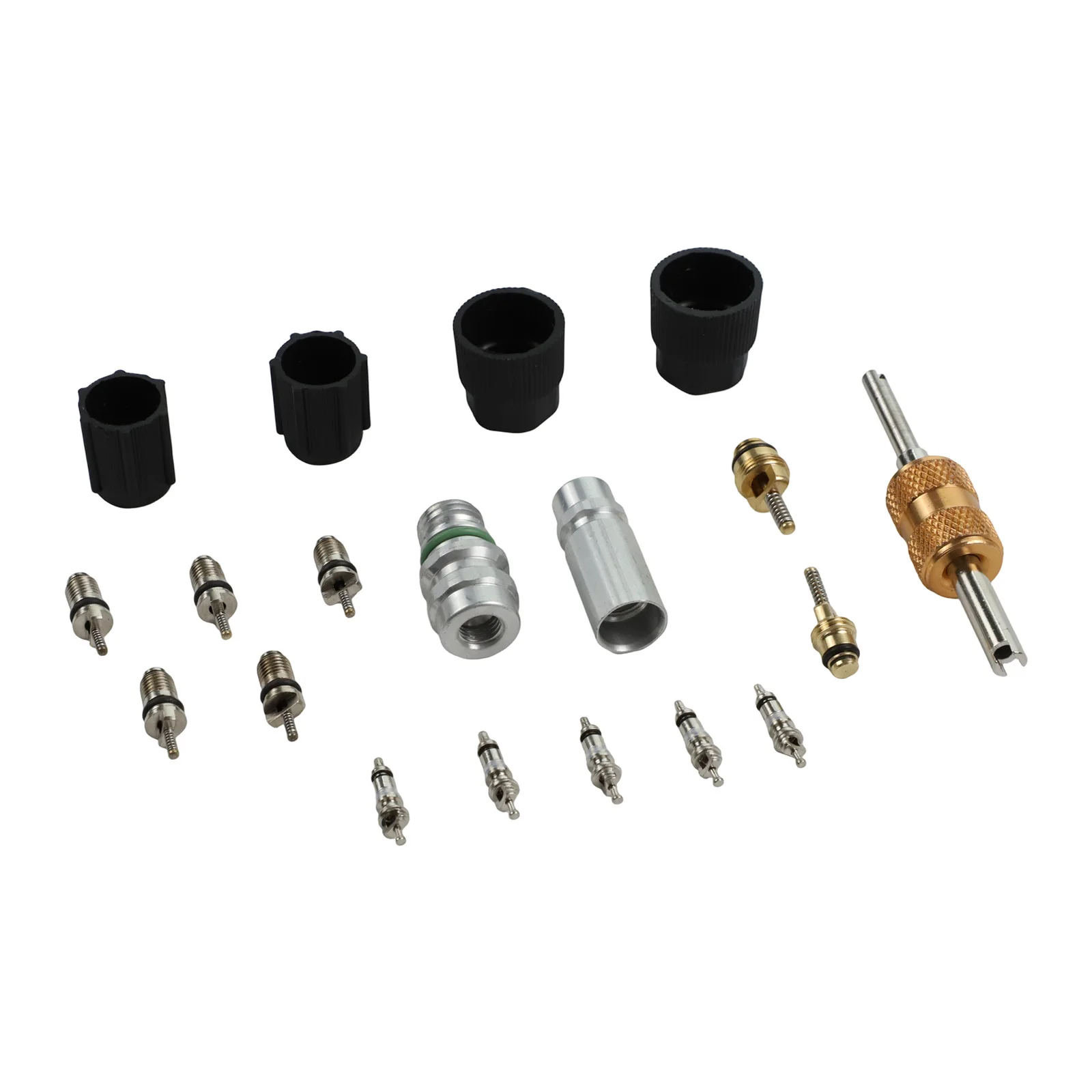 

Essential, 19 шт., комплект сердечников клапана кондиционера с прочной латунной и алюминиевой конструкцией для совместимости R134a