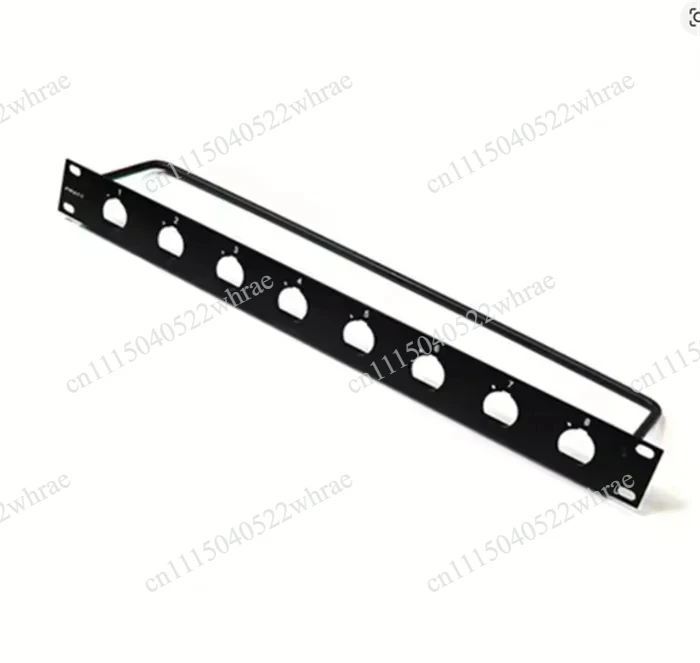 1U 19-Inch 8/12/16 Port Blank D-Type Patch Panel Pre-Punched for Audio Video Lacing Bar for XLR Speakon connectors