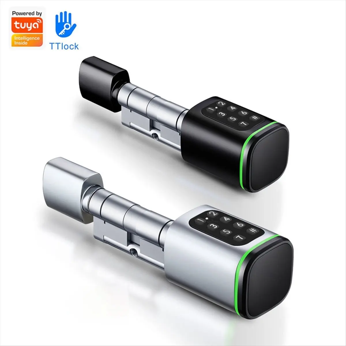 ★♠♥Y565A Hot Sale-Password Swipe Card Intelligent Lock APP Bluetooth Unlocking Fingerprint Replacement Lock Cylinder,B