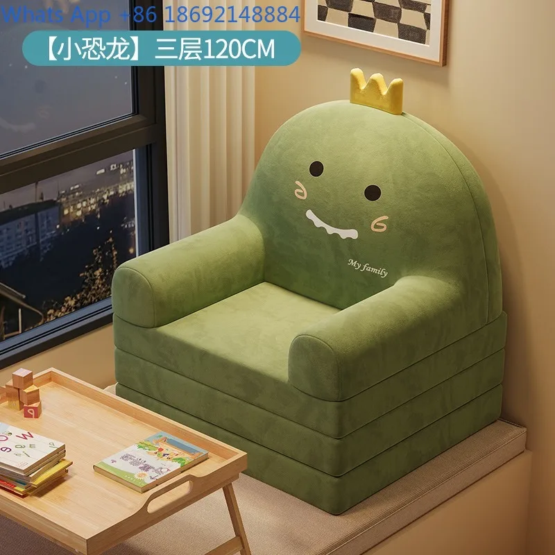 Foldable Washable Lazy Small Sofa Cute Three-Layer Cartoon Seat  Nap Sofa Bed