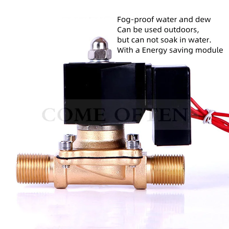 Solenoid Valve Water Valve Air Valve External Tooth Copper Valve Normally Closed G1/2