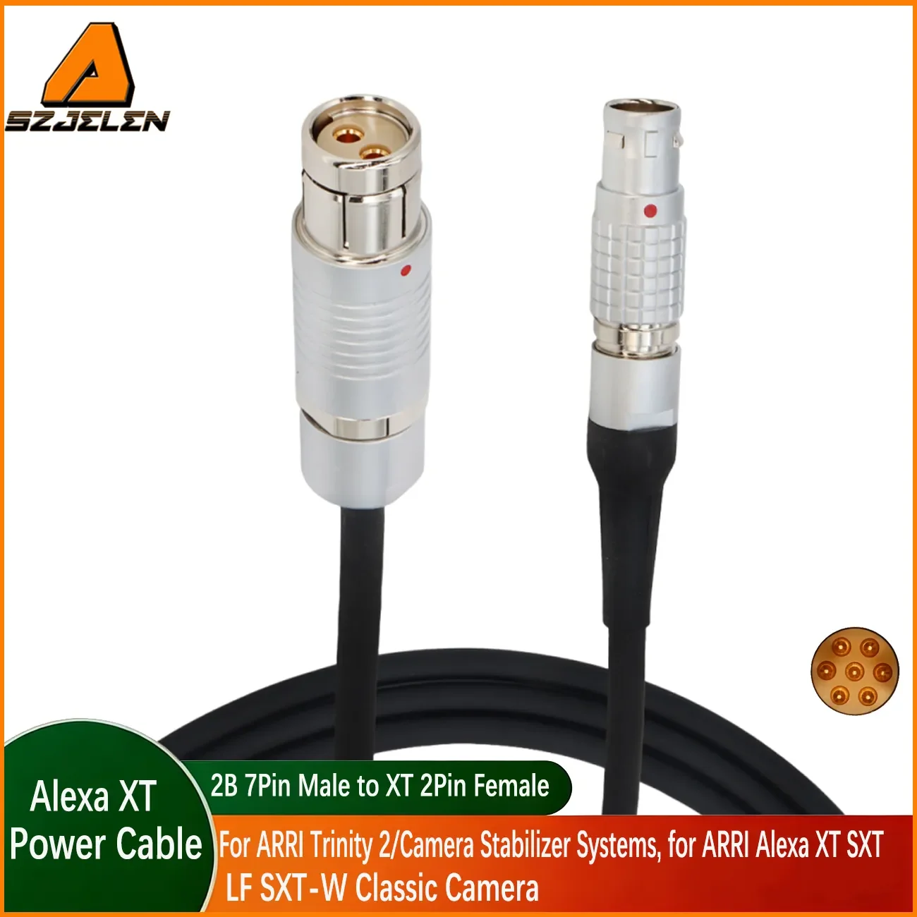 2B 7Pin to XT 2Pin Female Power Cable For ARRI Trinity 2/Camera Stabilizer Systems for ARRI Alexa XT SXT LF SXT-W Classic Camera