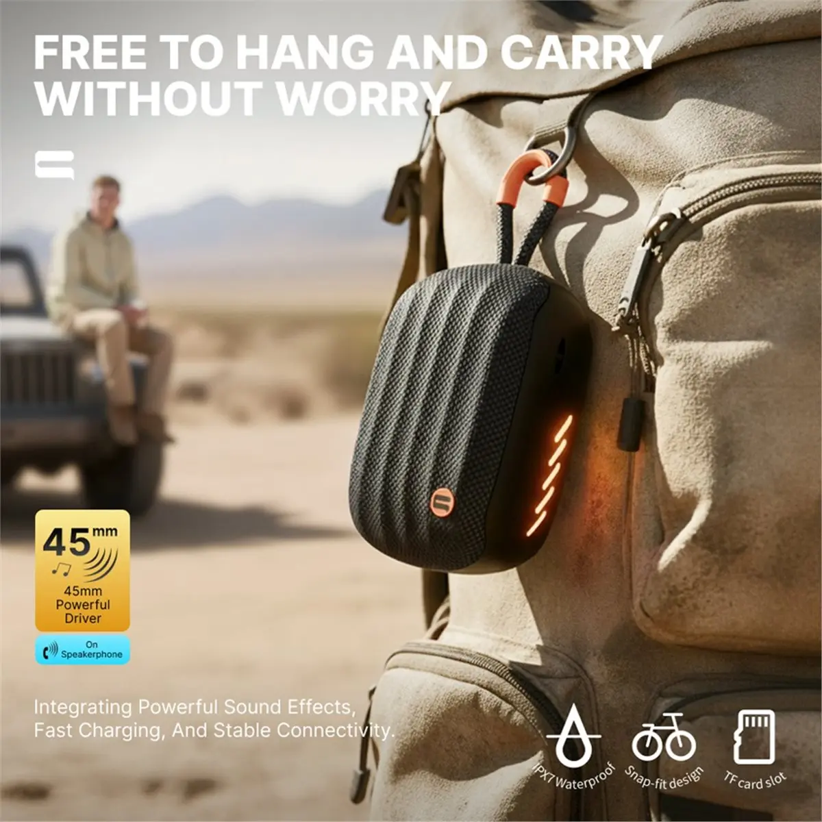 

AD10 IPX7 Bluetooth Speaker Bicycle Motorcycle Universal Waterproof Outdoor Wireless Riding Audio 100HZ-20KHZ N-Vehicle B