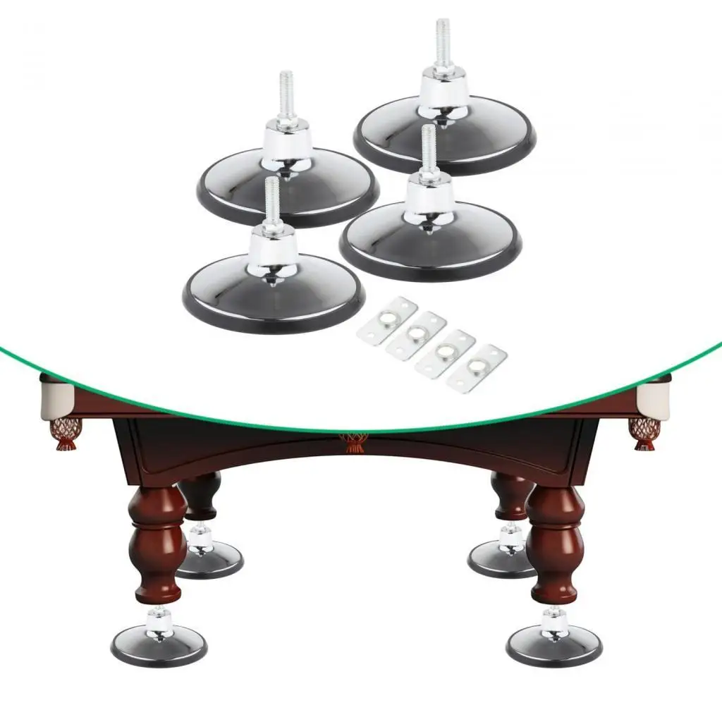 Billiard Table Leg Levelers Metal Height Adjustment Riser Parts Game Table Repair Kit for Pingpong Table