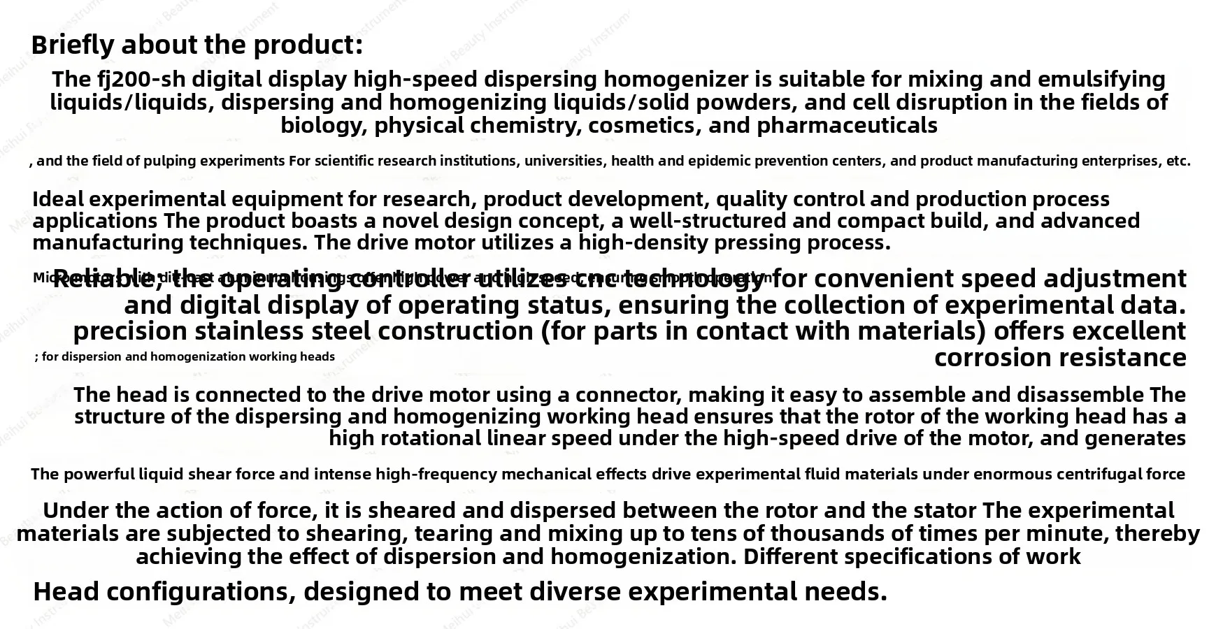 Standard Specimen Model Factory FJ200/300-SH/JRJ300 High Speed Shear Dispersion Emulsion Homogenizer