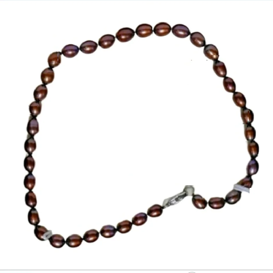

РЕДКИЕ ОЖЕРЕЛЬЕ С ЖЕМЧУГОМ 17 ДЮЙМОВ 9X11 ММ ЮЖНОГО МОРЯ ШОКОЛАДНОГО КРАСНОГО ПЕРЛИНА