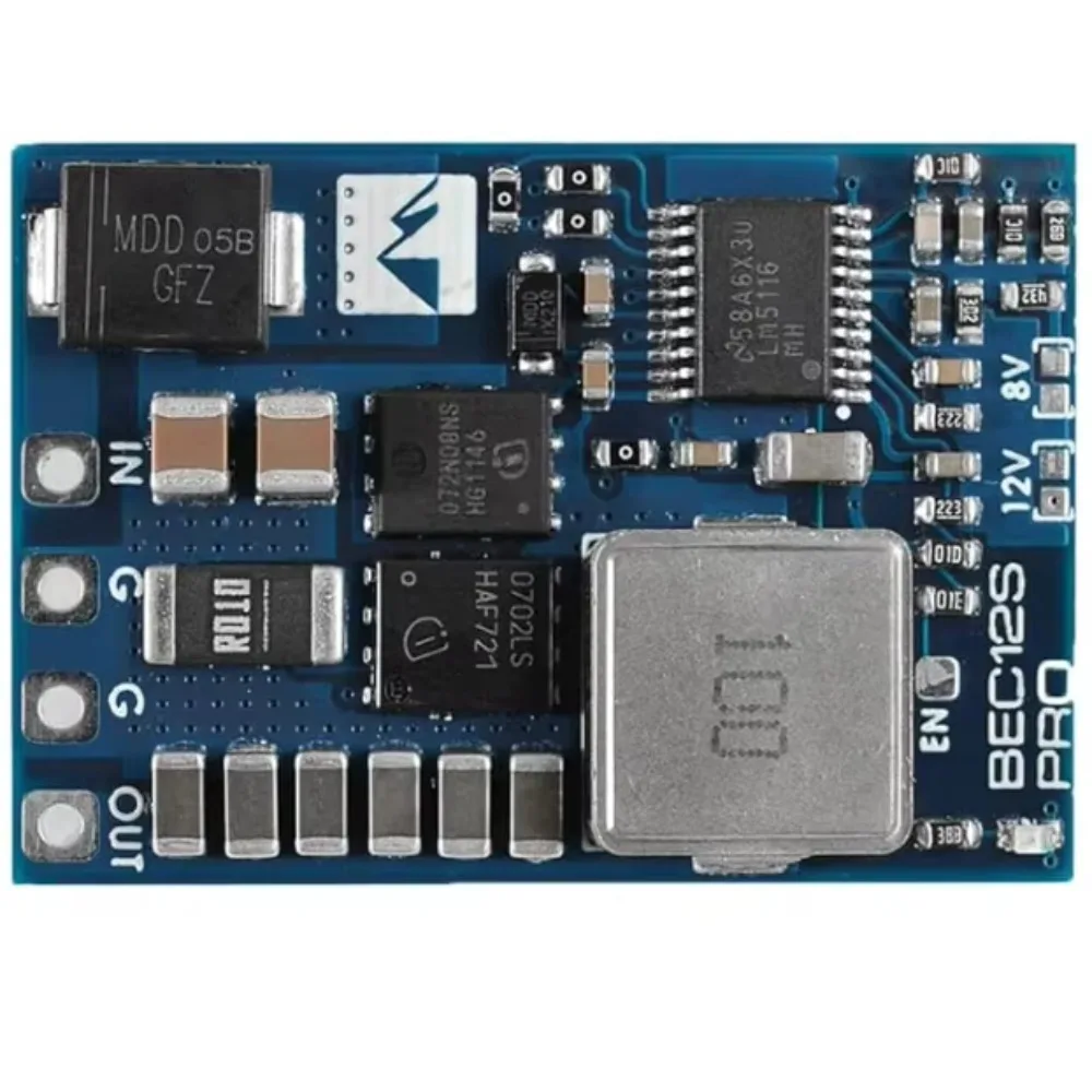 MATEK BEC12S-PRO 9-55 فولت إلى 5 فولت/8 فولت/12 فولت-5A منظم الجهد BEC وحدة الطاقة حماية التيار الزائد الاسترداد الذاتي لطائرة RC FPV بدون طيار #6