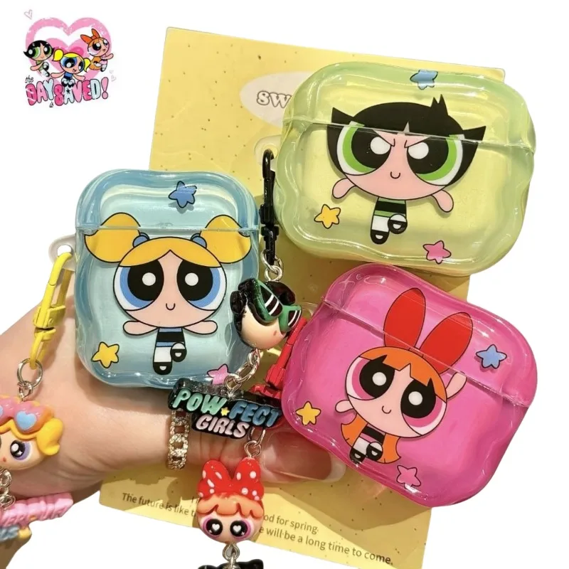 Dopamine Star Powerpuff Girls for AirPods 4 Generation Apple حقيبة سماعة الأذن حافظة بطاقات شخصية إبداعية حافظة واقية kawaii #1