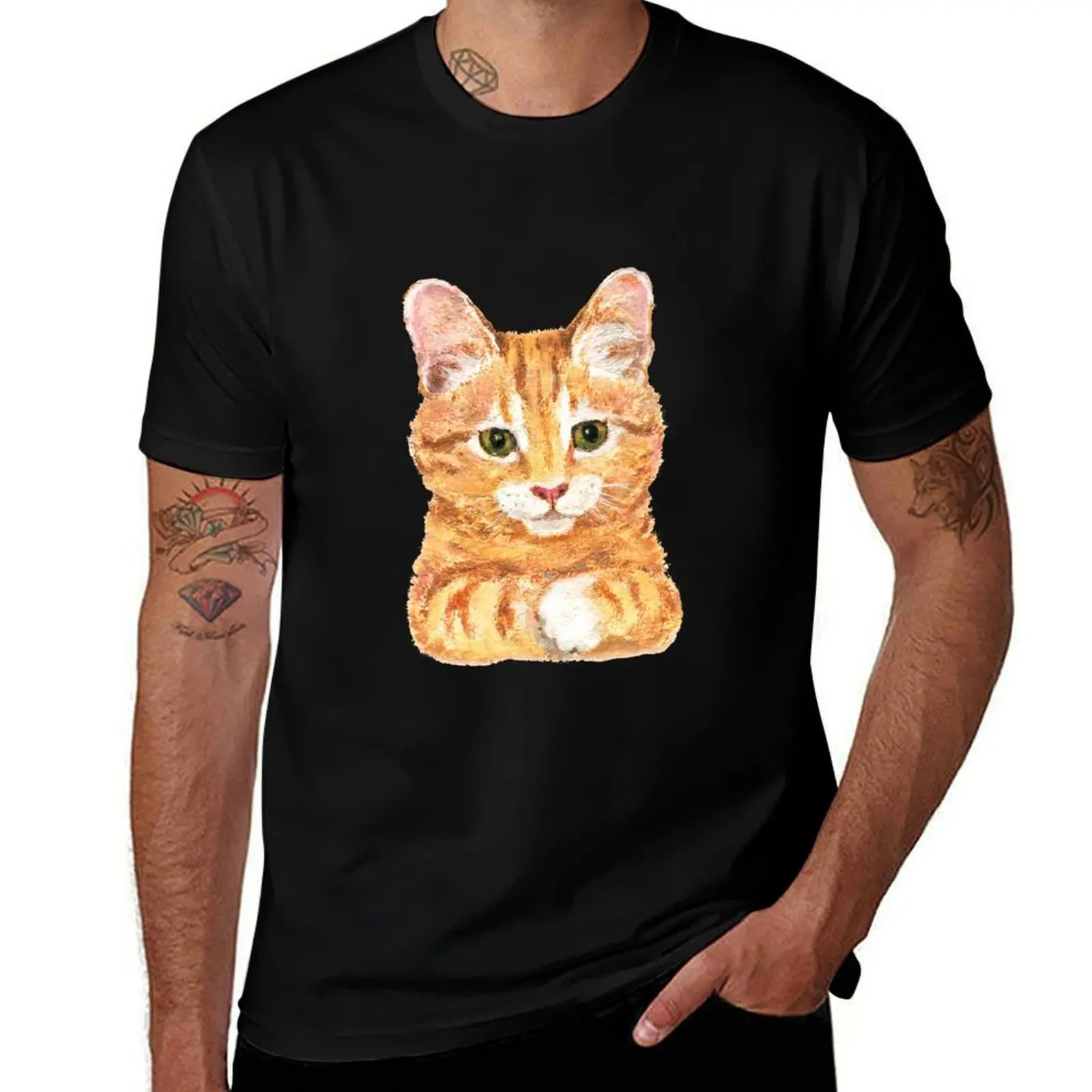 

Cute Cat Portrait T-Shirt designer shirts summer shirt Man t-shirt valentines boutique clothes Short sleeve tee men